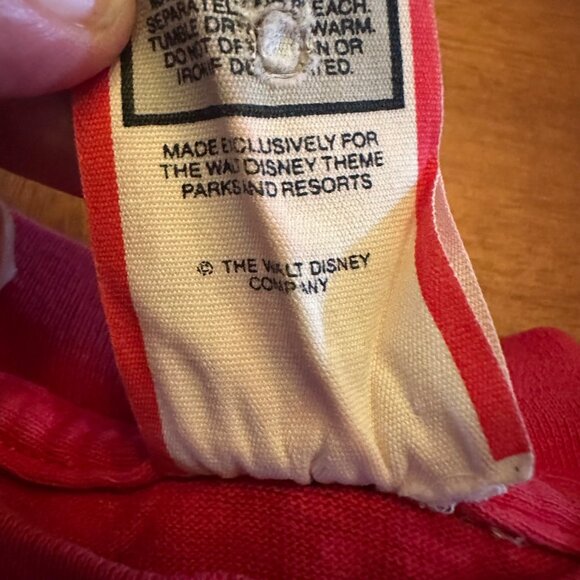 Vintage Disney Mickey Mouse Red Oversized T-Shirt One Size Fits All 100% Cotton - Picture 5 of 11